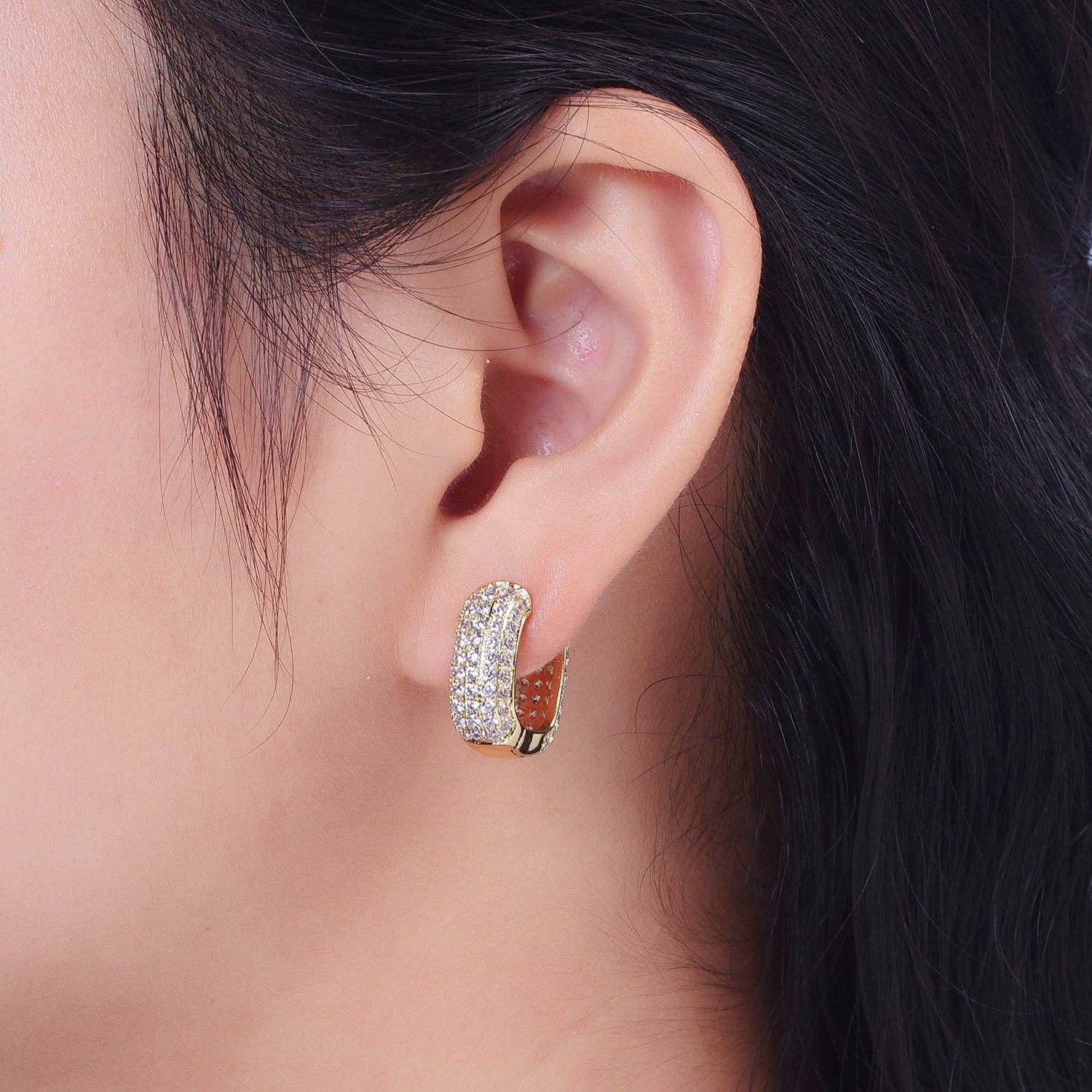 The Katelyn — 14K Gold-Filled CZ Hoops