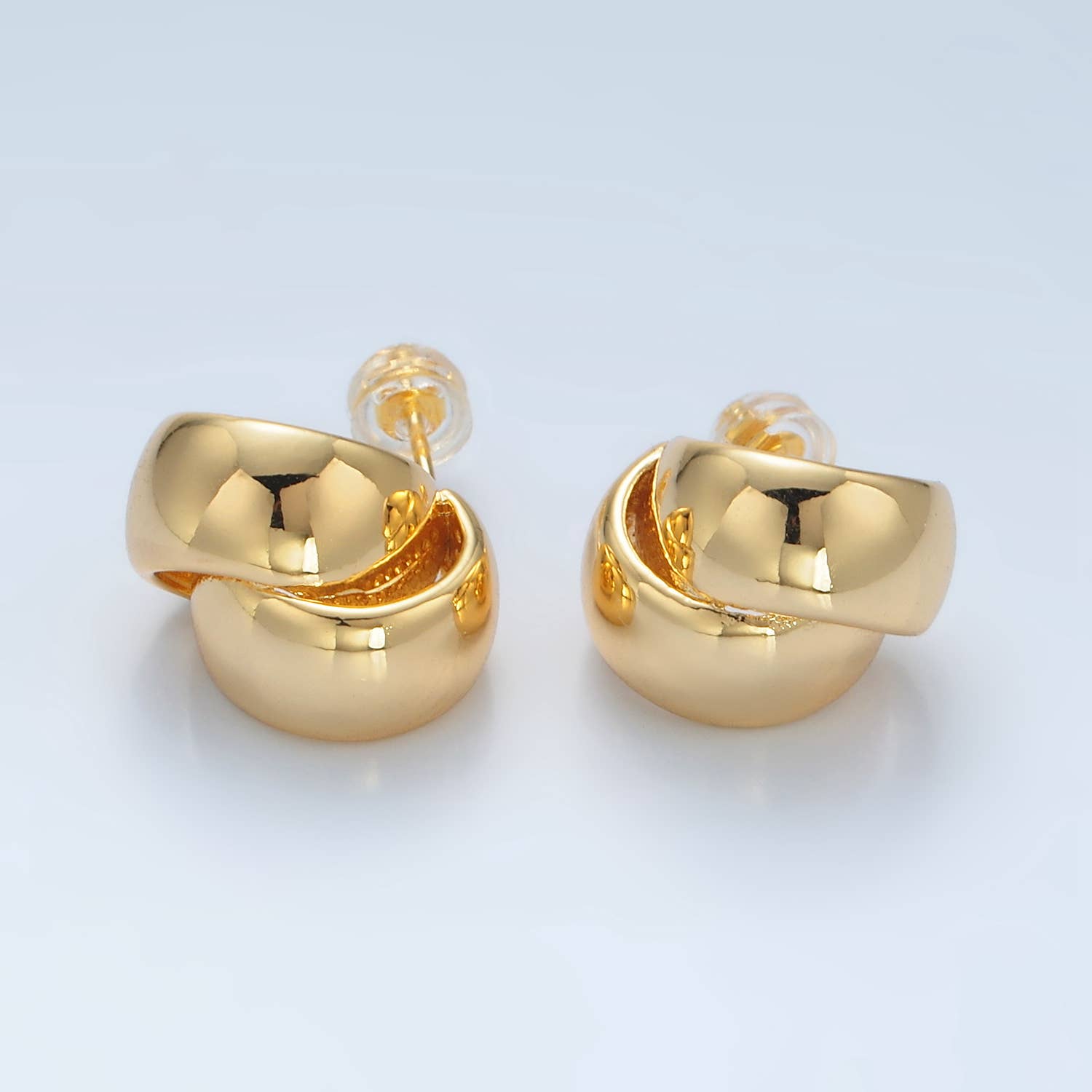 The Caitlin — 24K Gold-Filled Double Band Hoops