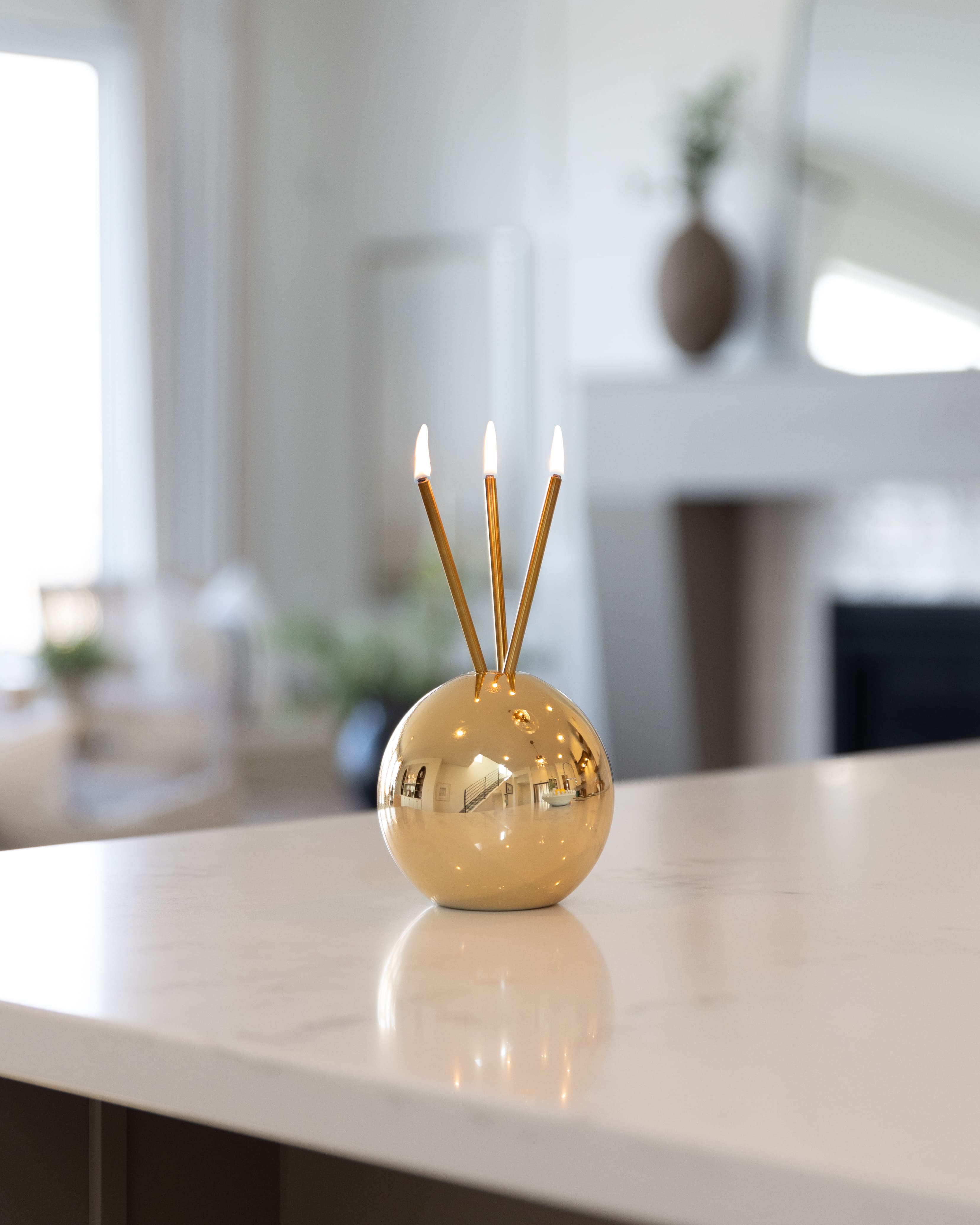 Neva Glass Vessel – Gold Metallic