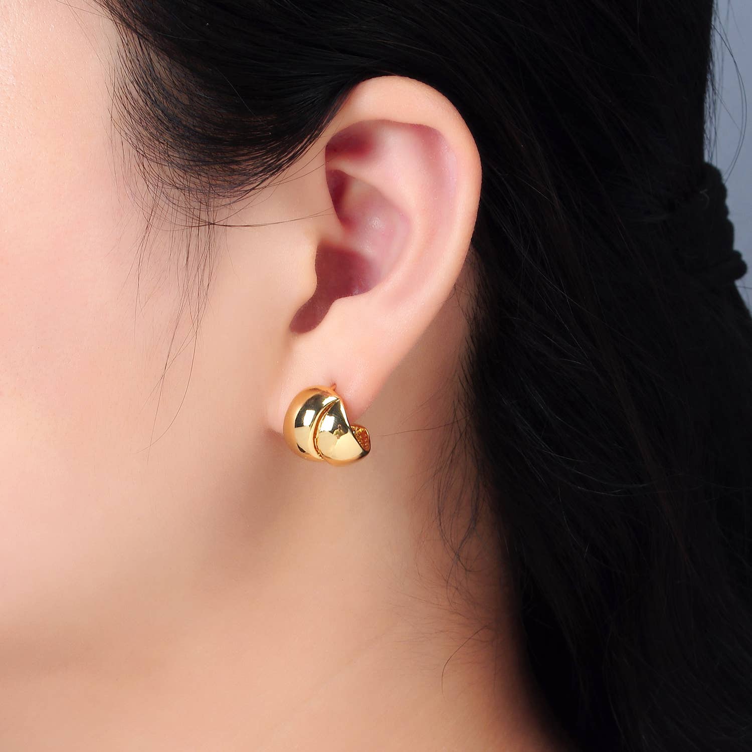 The Caitlin — 24K Gold-Filled Double Band Hoops