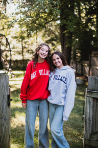 Bay Village Varsity RED Crewneck