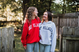 Bay Village Varsity RED Crewneck