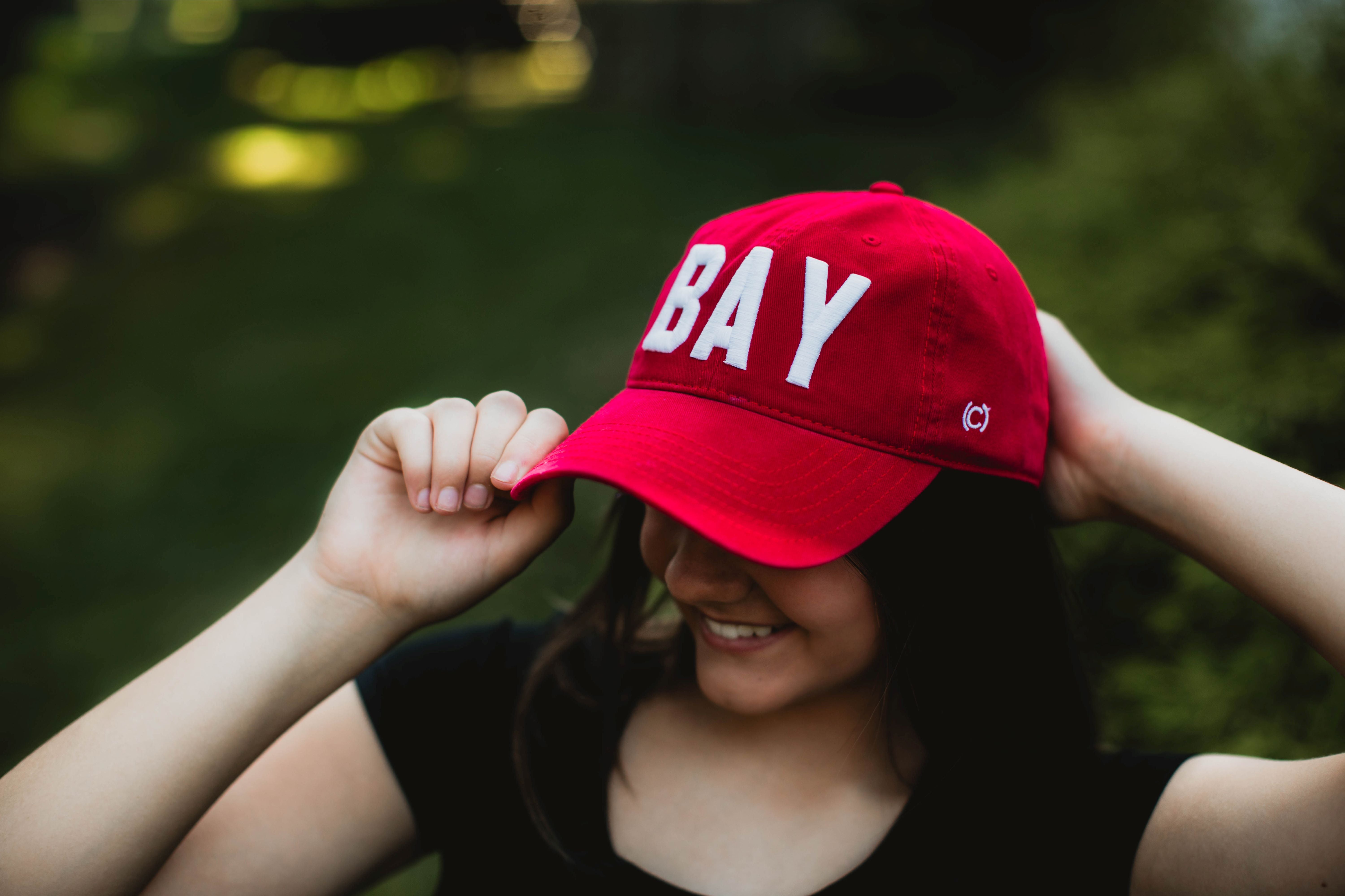 BAY Red Cotton Dad Hat