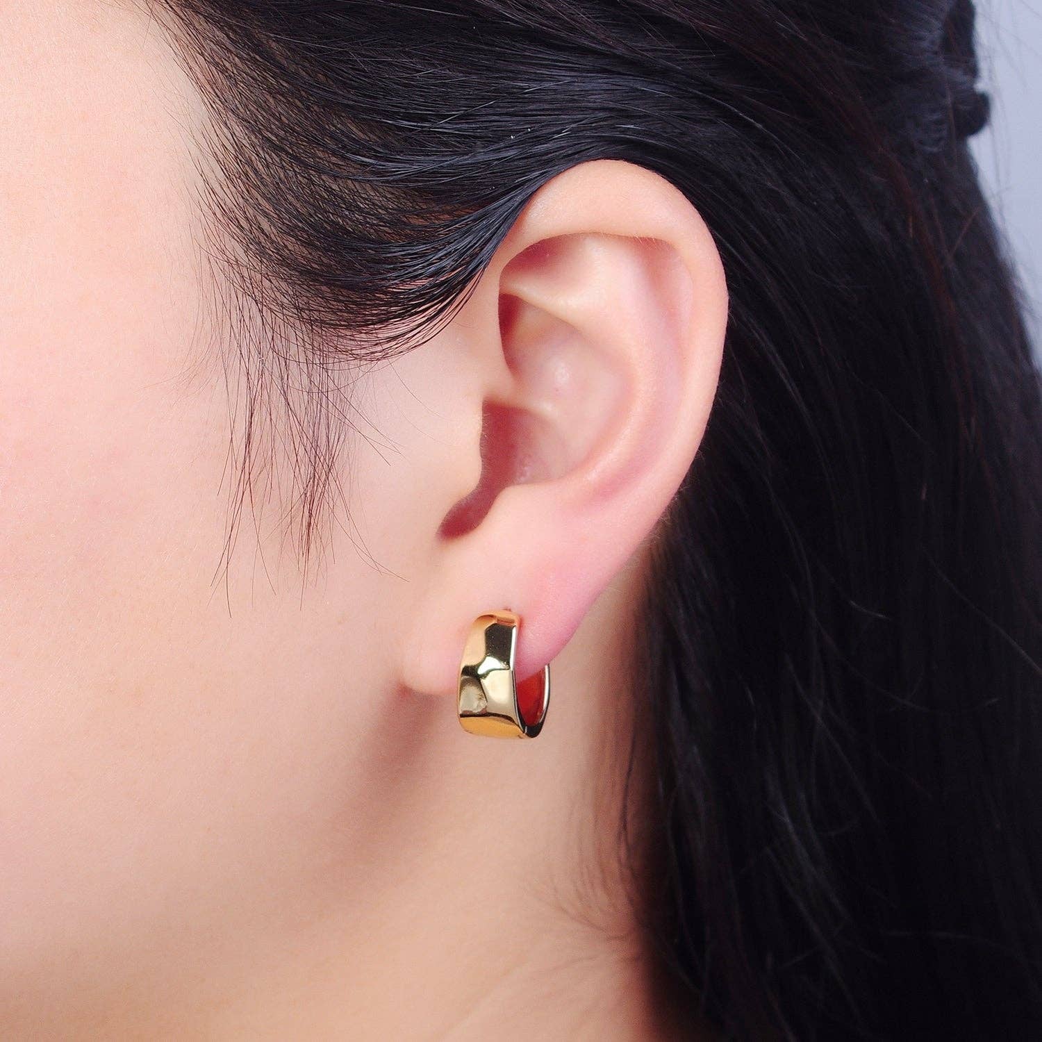 The Erin — 14K Gold-Filled Geometric Huggies