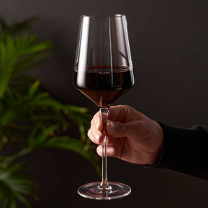 Stemmed Angled Crystal Bordeaux Glasses Set of 2