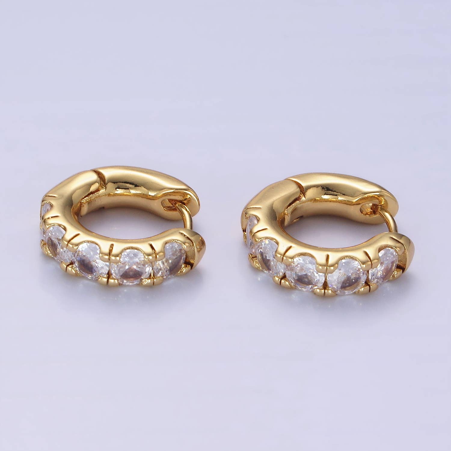 The Maggie — 14K Gold-Filled CZ Statement Huggies