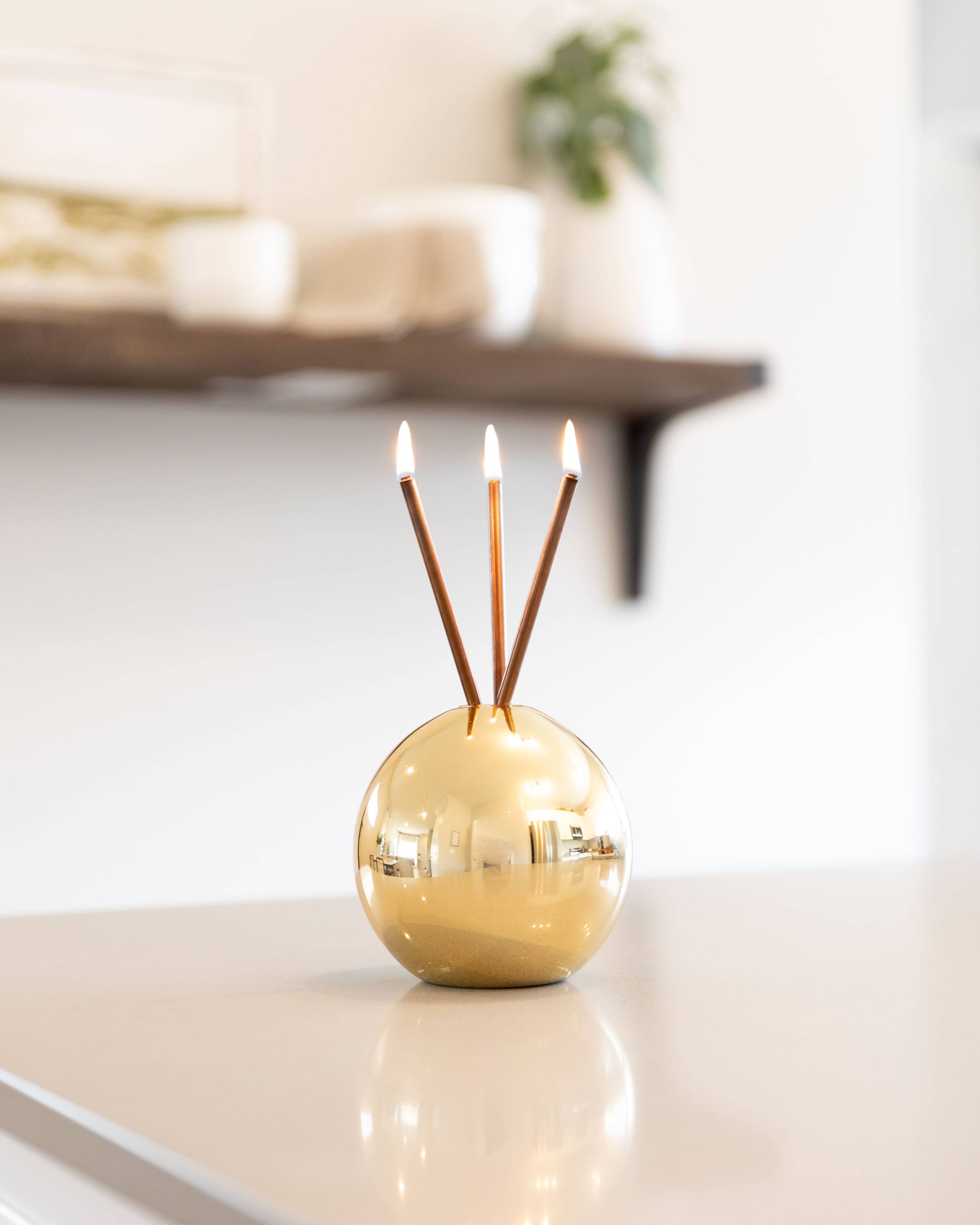 Neva Glass Vessel – Gold Metallic