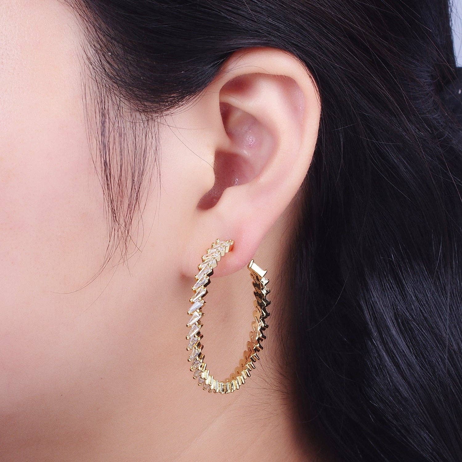 The Rachel — 14K Gold-Filled Statement CZ Hoops
