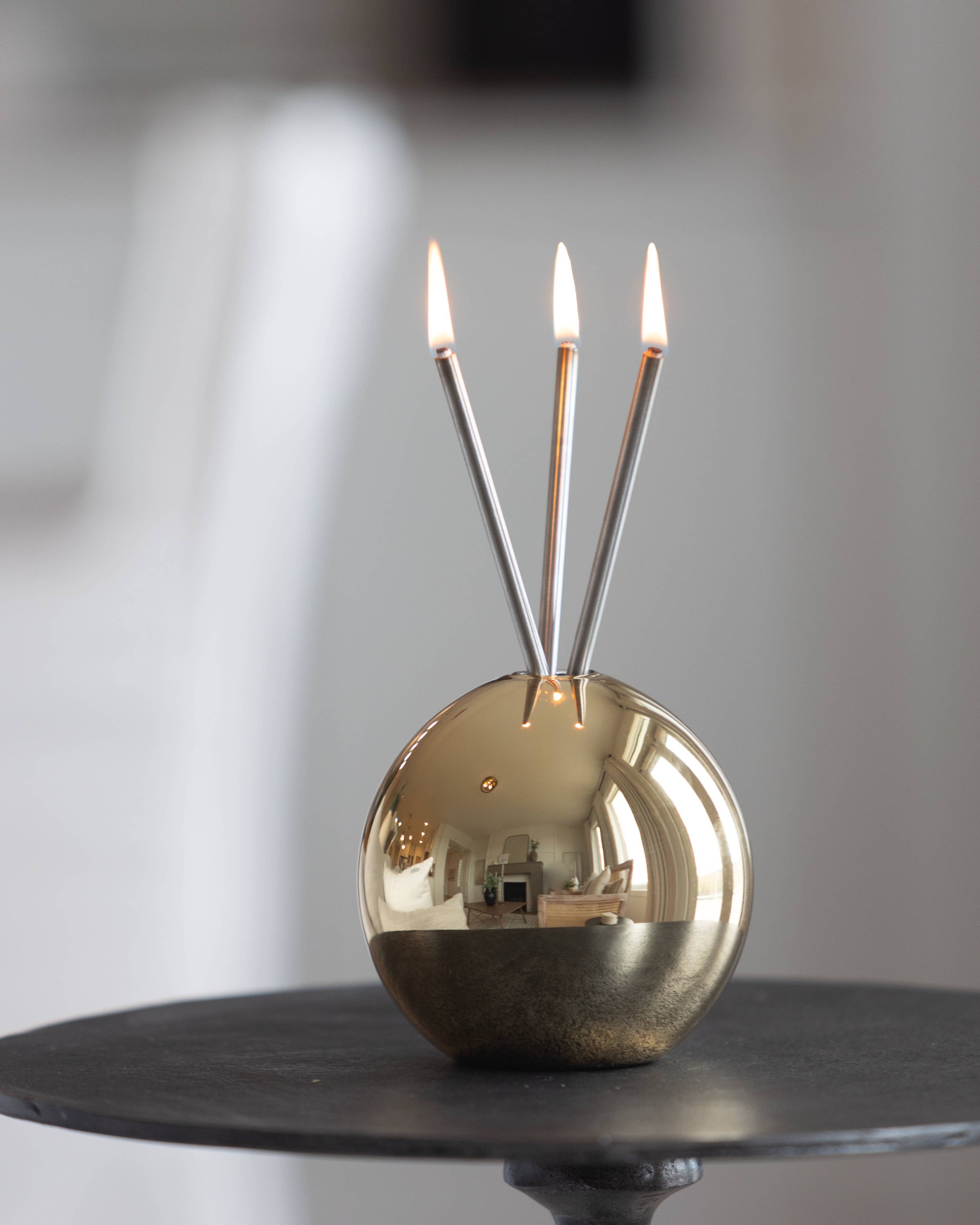Neva Glass Vessel – Gold Metallic